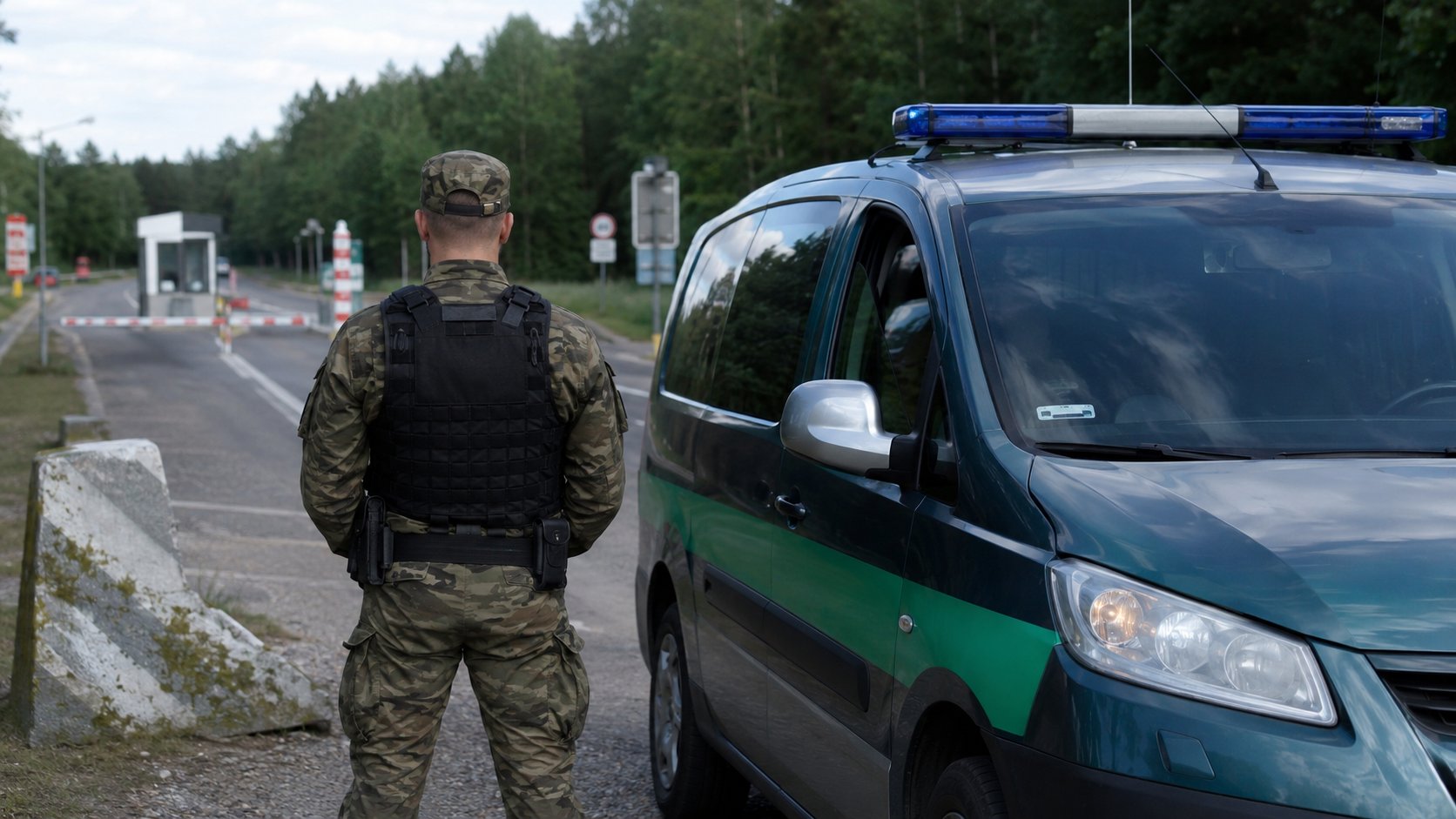 Podlaskie. Pięciu cudzoziemców zatrzymanych po nielegalnym przekroczeniu granicy z Litwy
