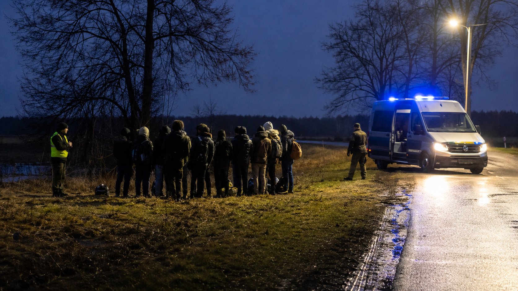 Powiat sejneński. Straż Graniczna zatrzymała 14 osób po przekroczeniu granicy z Litwy