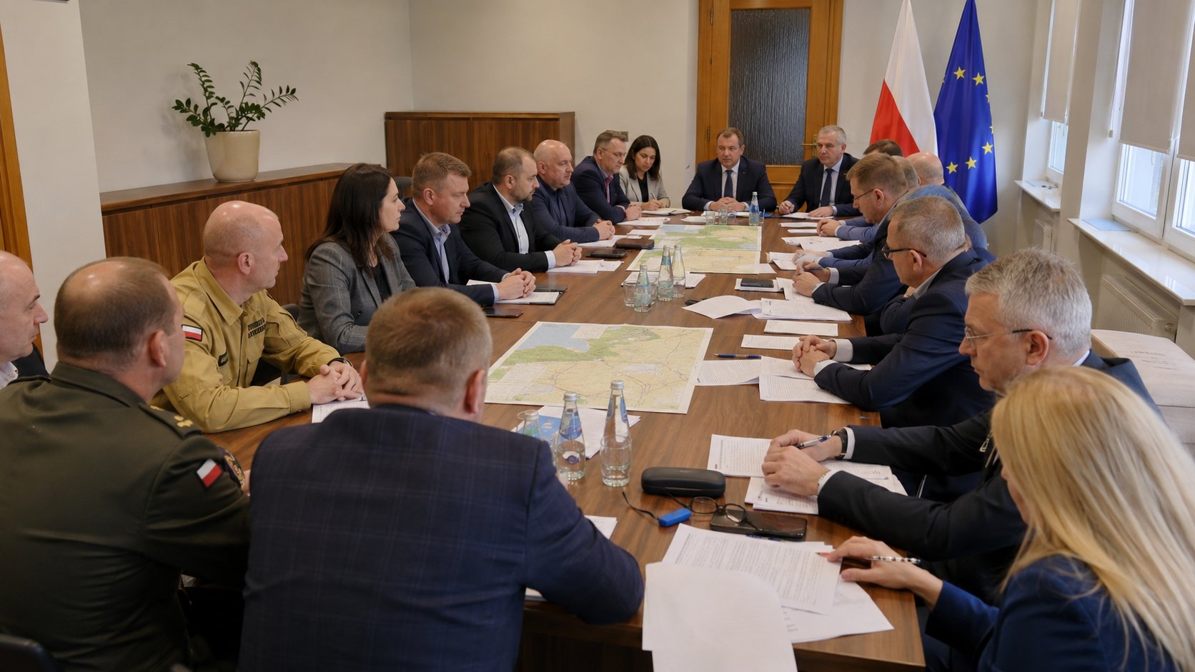 Powiat siemiatycki. Wojewoda rozmawiał z samorządowcami o ochronie ludności i obronie cywilnej