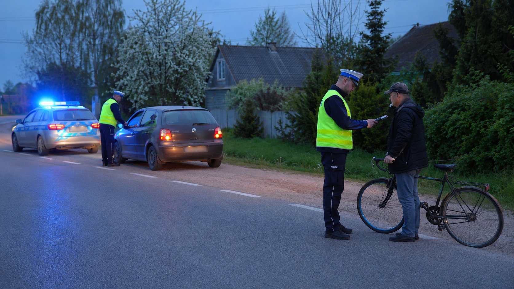 Powiat zambrowski. Dwóch nietrzeźwych uczestników ruchu zatrzymanych na drogach