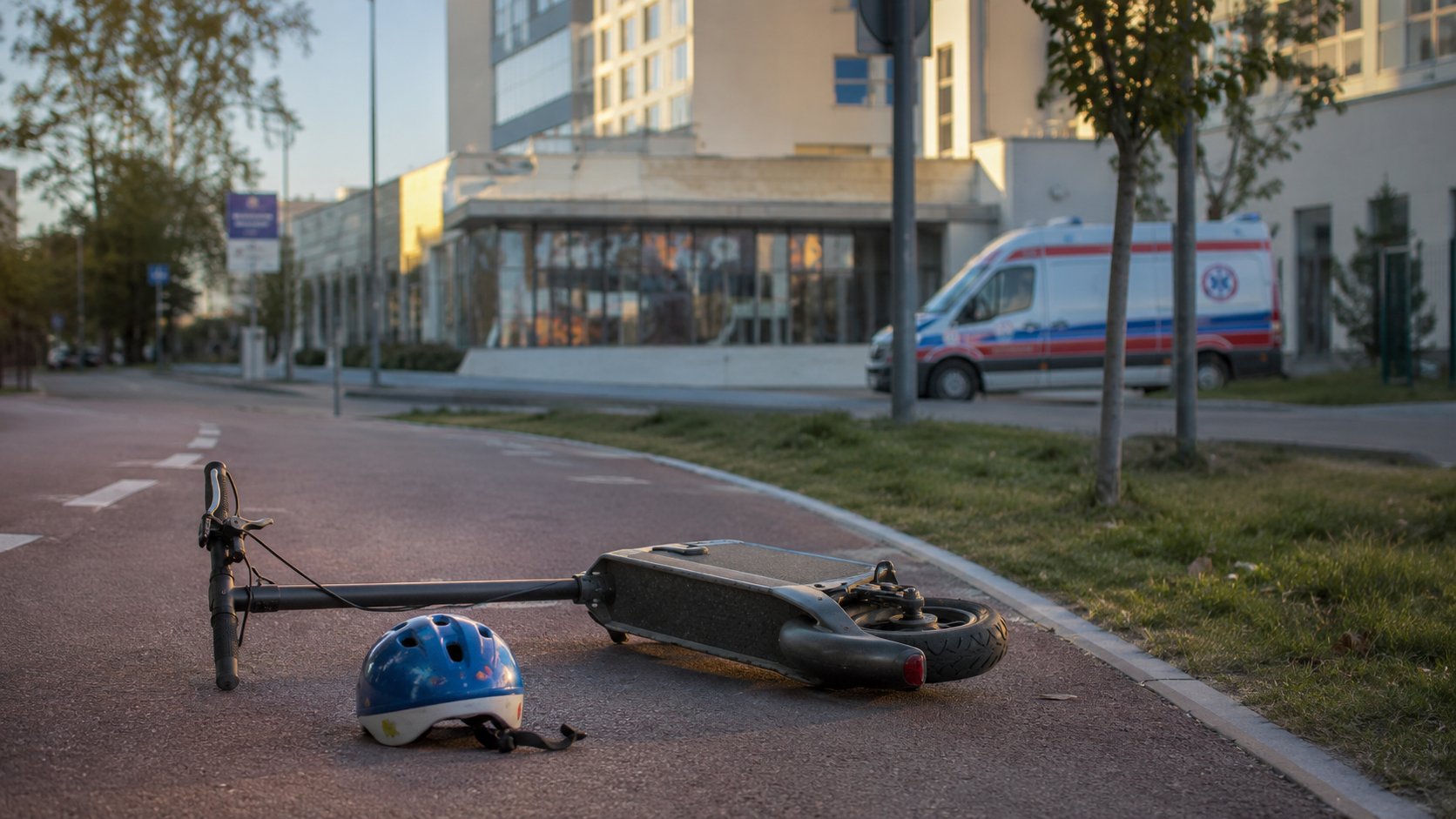 Białystok. Szpital alarmuje po serii wypadków dzieci na hulajnogach elektrycznych