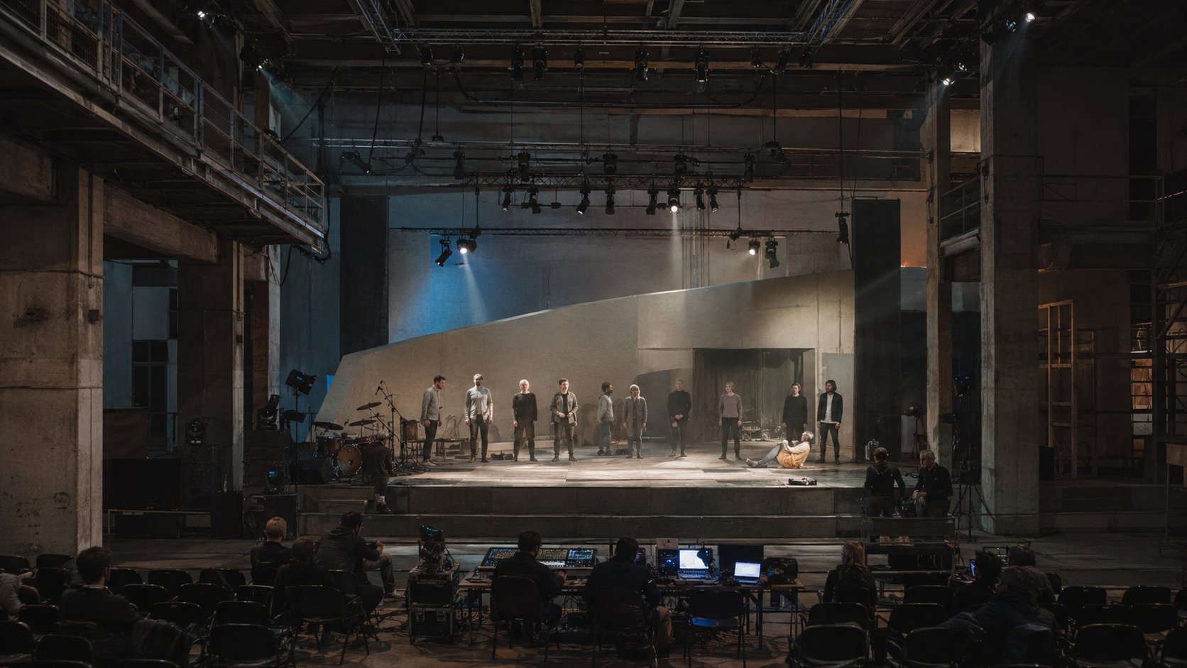 Białystok. Teatr Dramatyczny z premierą w hali Wydziału Architektury PB