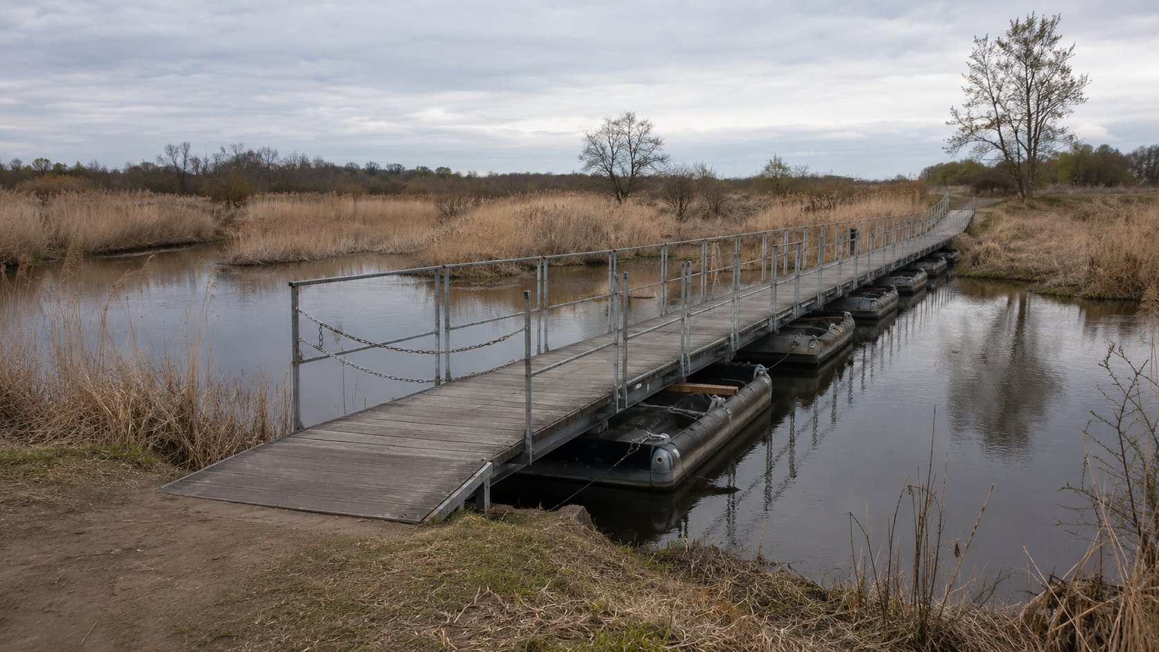Biebrzański Park Narodowy. Nieczynna przeprawa na szlaku Szuszalewo – Nowy Lipsk