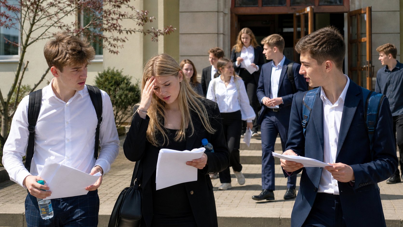 Łomża po maturze z matematyki. Uczniowie mówią o stresie i zadaniach otwartych