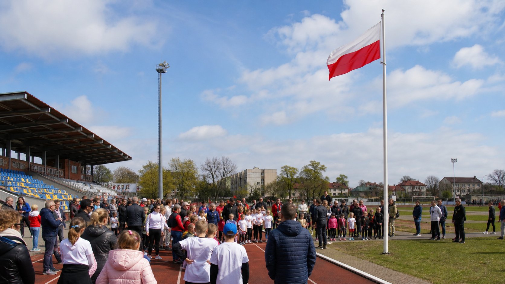 Łomża uczciła Dzień Flagi sportowym piknikiem na stadionie