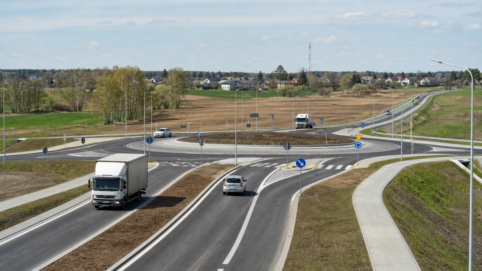 Połowa obwodnicy Kolna oddana do użytku