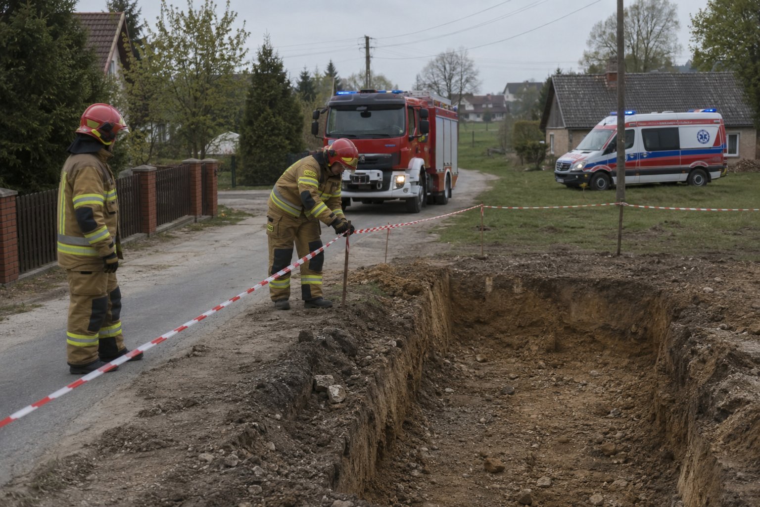 Powiat łomżyński. Śmiertelny wypadek podczas prac ziemnych w Mikołajkach
