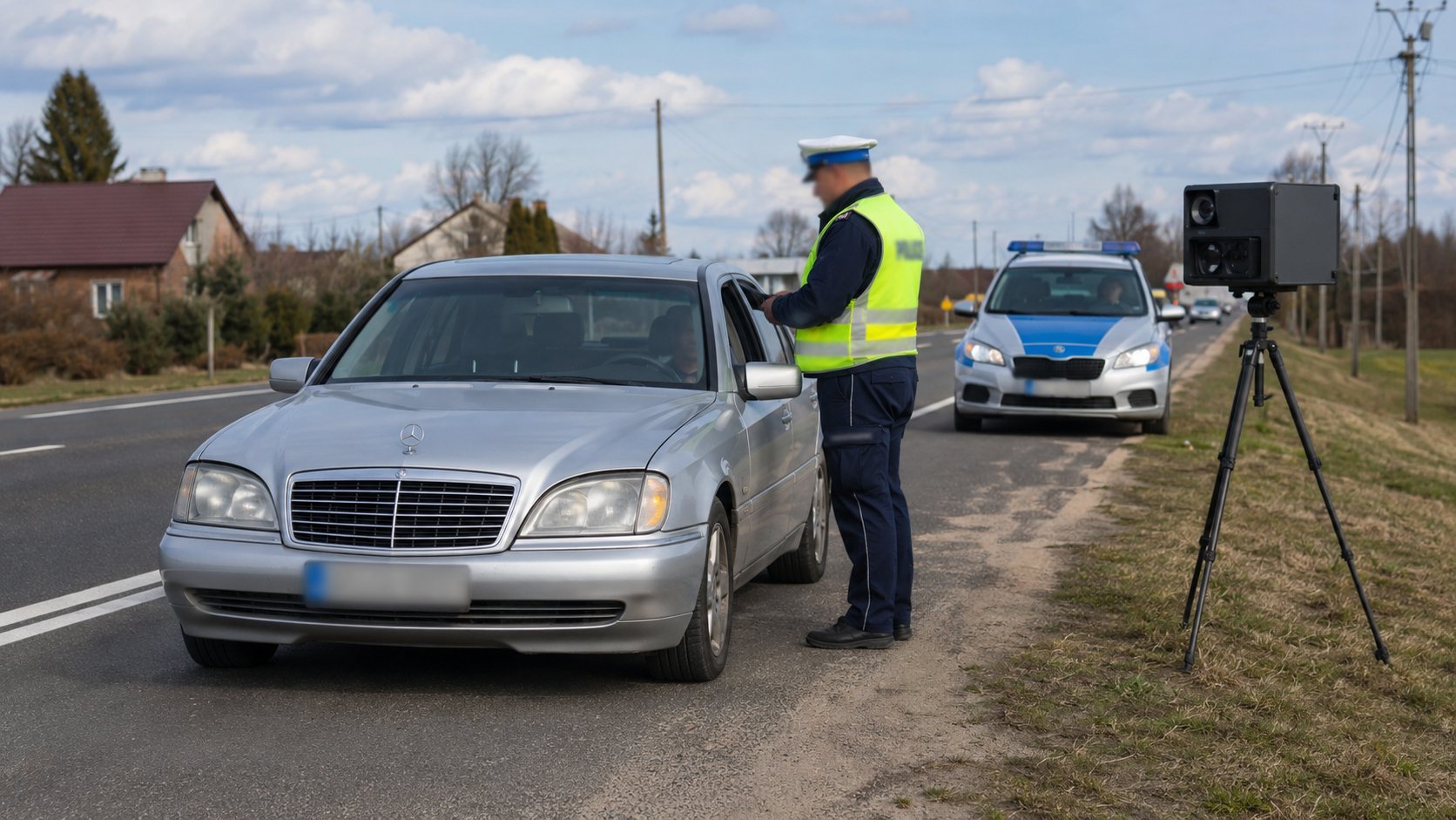 Suwałki. 26-latek stracił prawo jazdy po jeździe 186 km/h