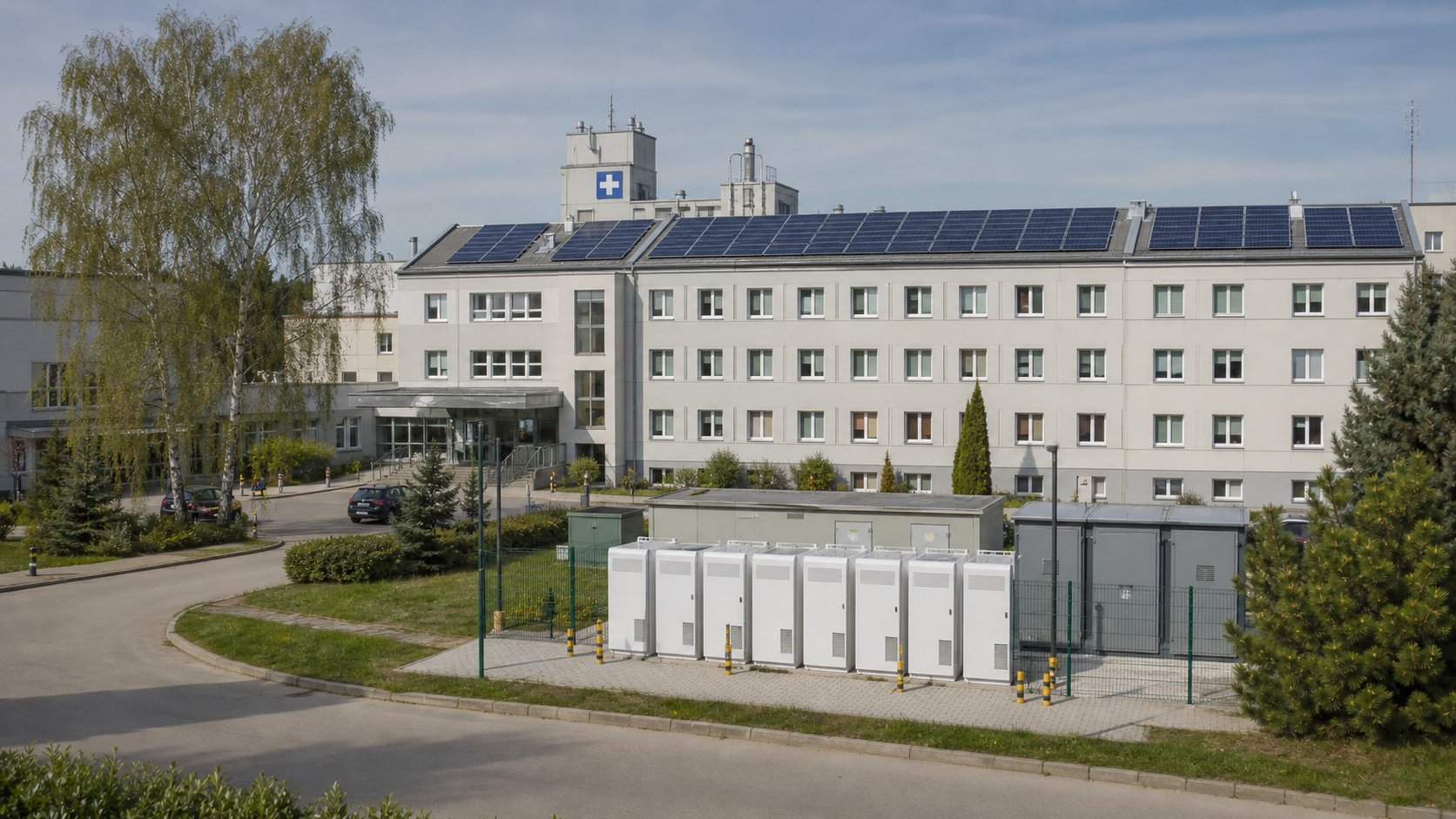 Szpital w Łapach z prawie 600 tys. zł na fotowoltaikę i magazyny energii