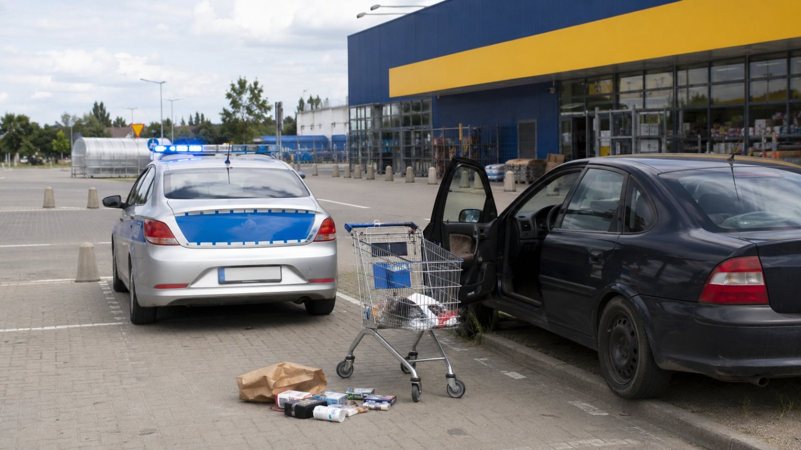 Białystok. Nietrzeźwy kierowca przyjechał na kradzież do sklepu