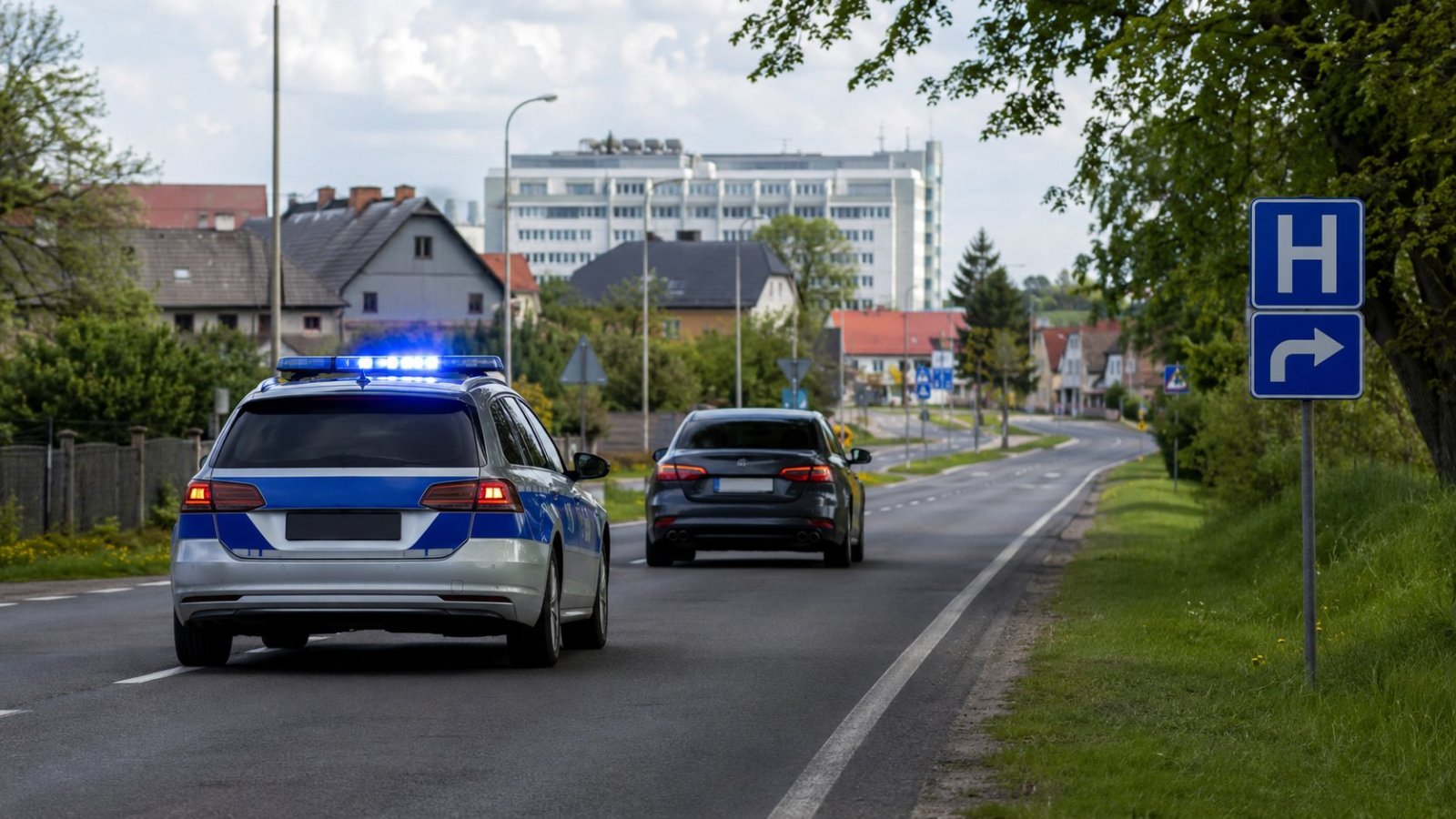 Narewka. Policjant eskortował seniora do szpitala po użądleniach