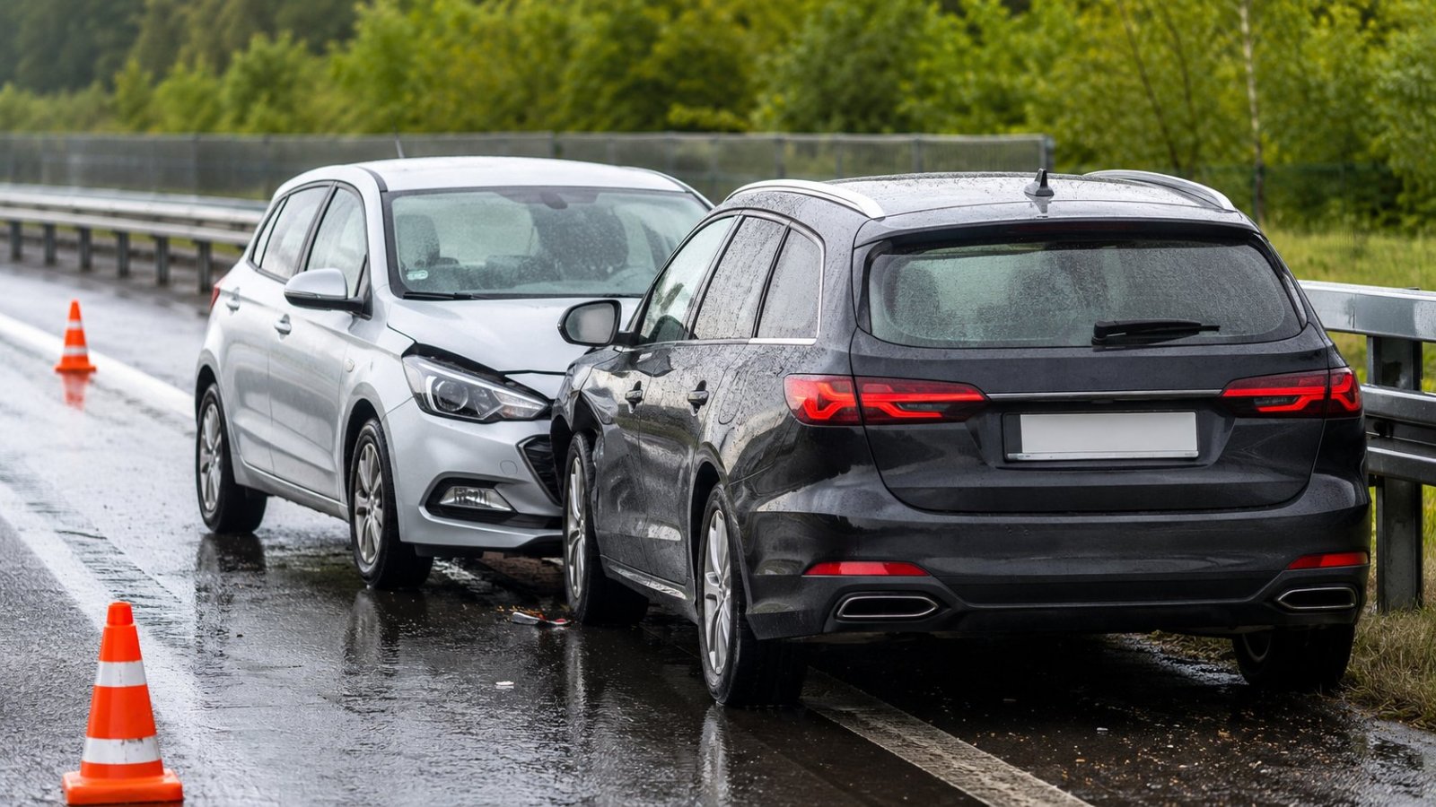 S61. Zderzenie dwóch aut przy MOP Górki