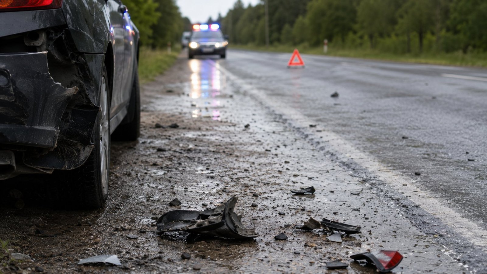 Wypadek na dawnej DK 63 między Łomżą a Zambrowem