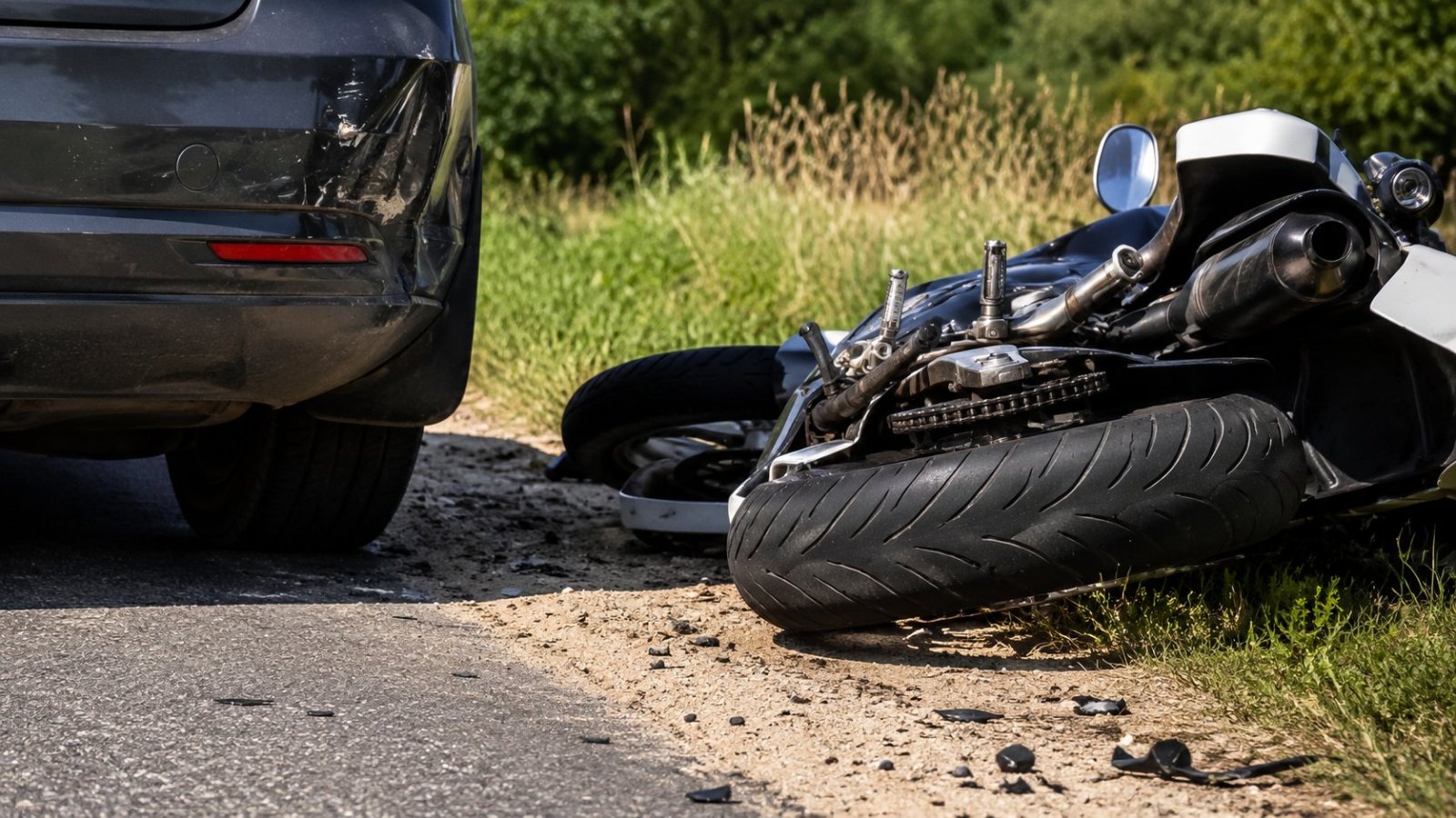 Knyszyn. Motocyklista trafił do szpitala po zderzeniu z autem
