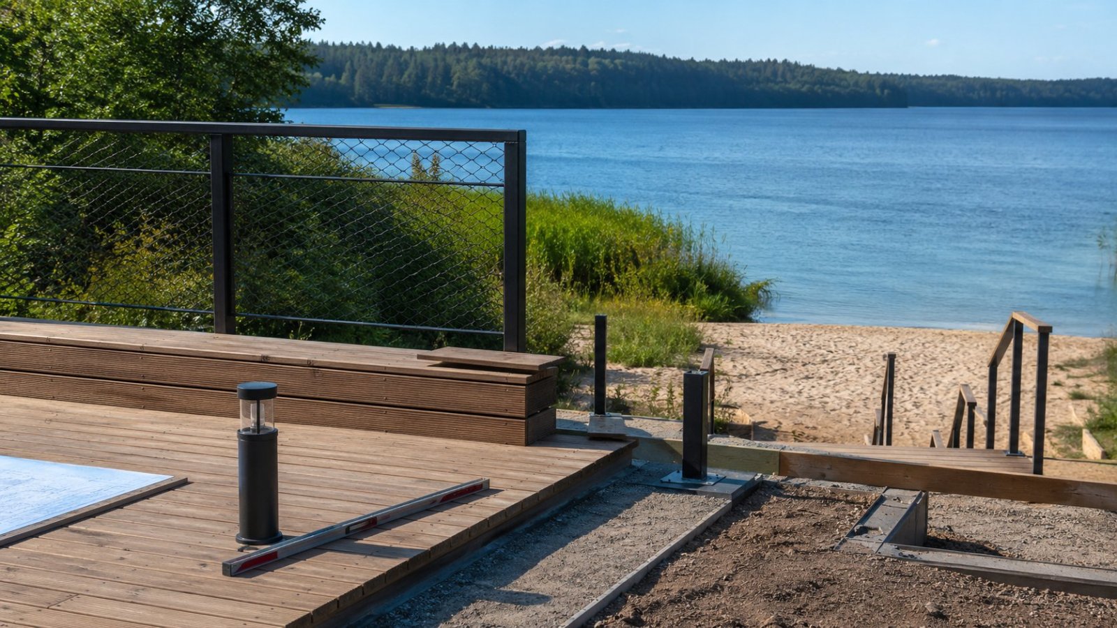 Rajgród. Góra Zamkowa i plaża z nową infrastrukturą