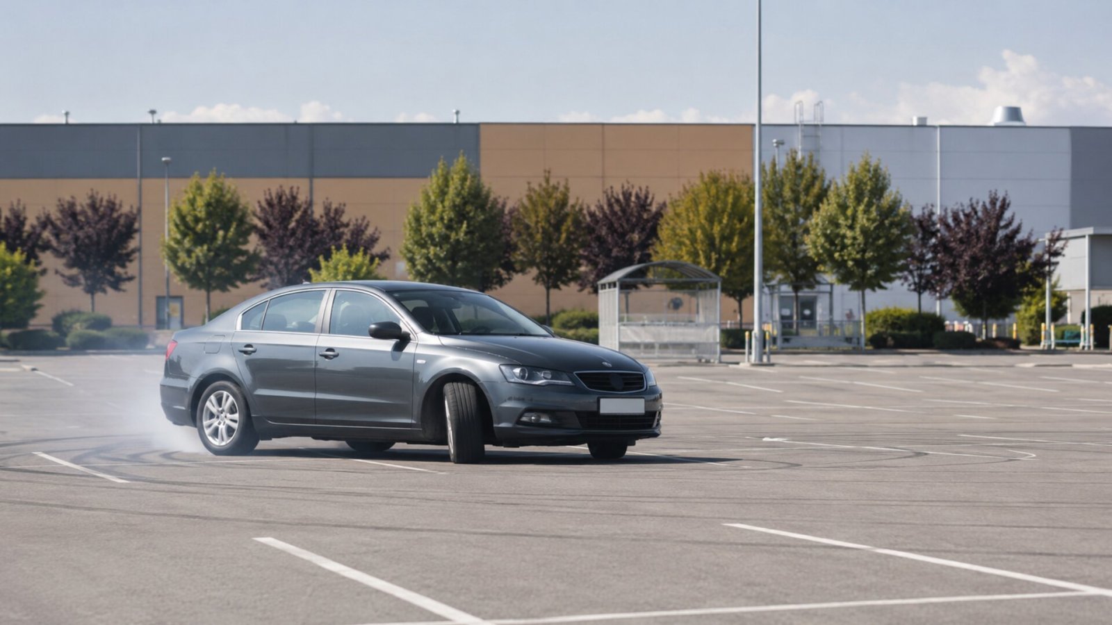 20-latek driftował na parkingu w Zambrowie. Stracił prawo jazdy
