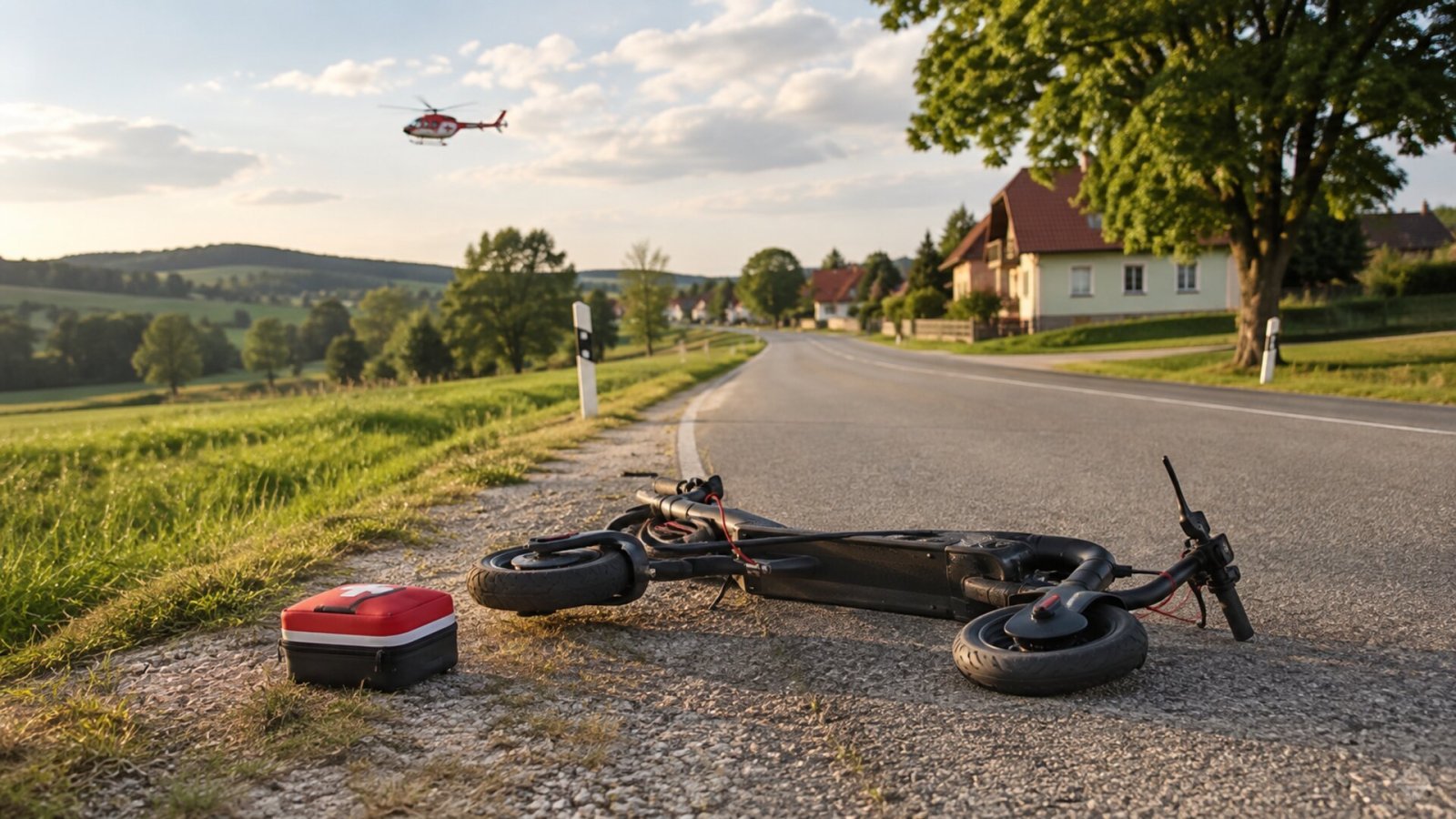 Dwoje nastolatków rannych po upadku z hulajnogi elektrycznej