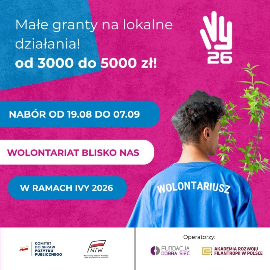 Małe granty dla organizacji z Podlaskiego. Nabór do 4 września