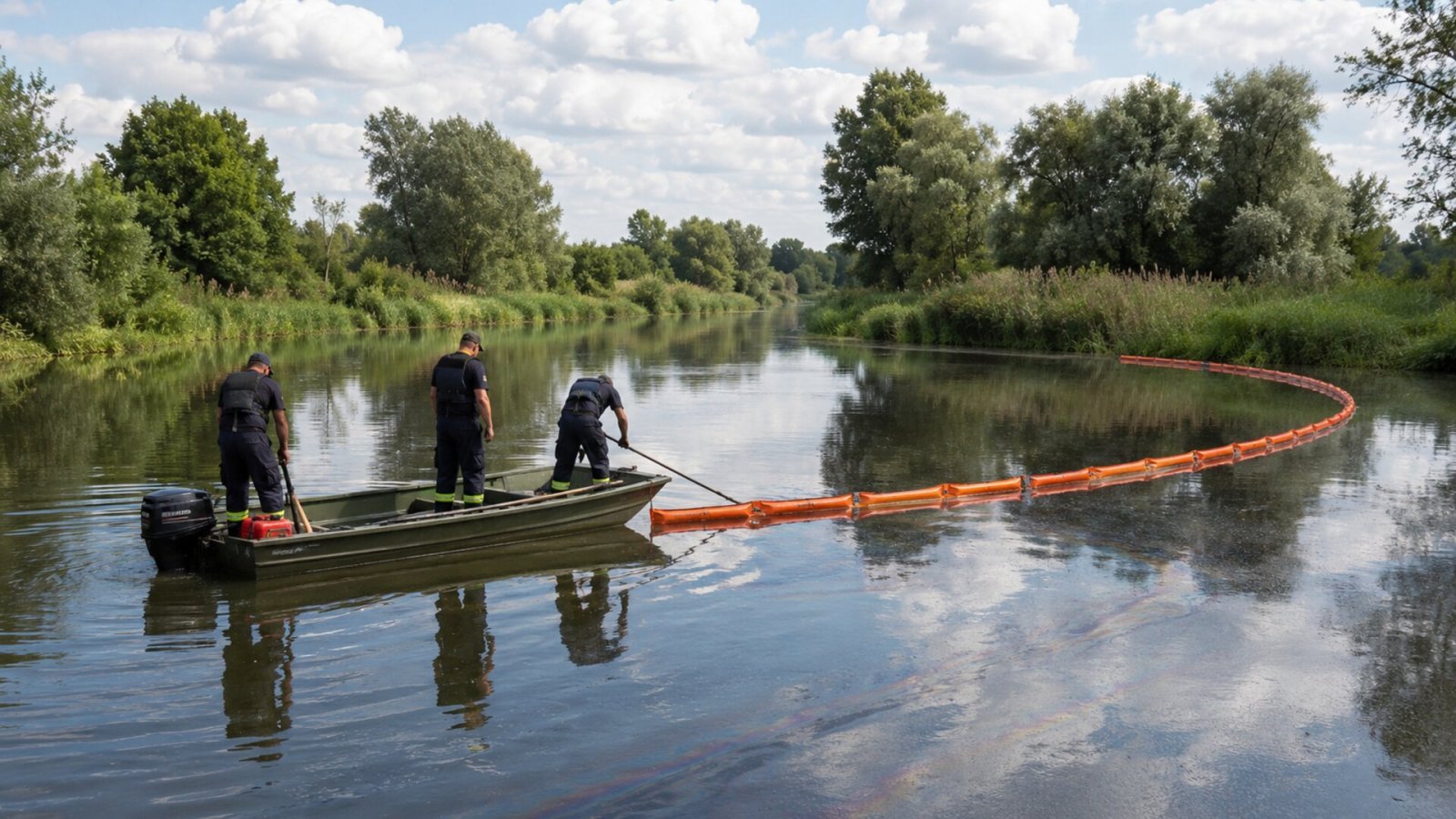 Nieznana substancja spływała Narwią w okolicach Łomży