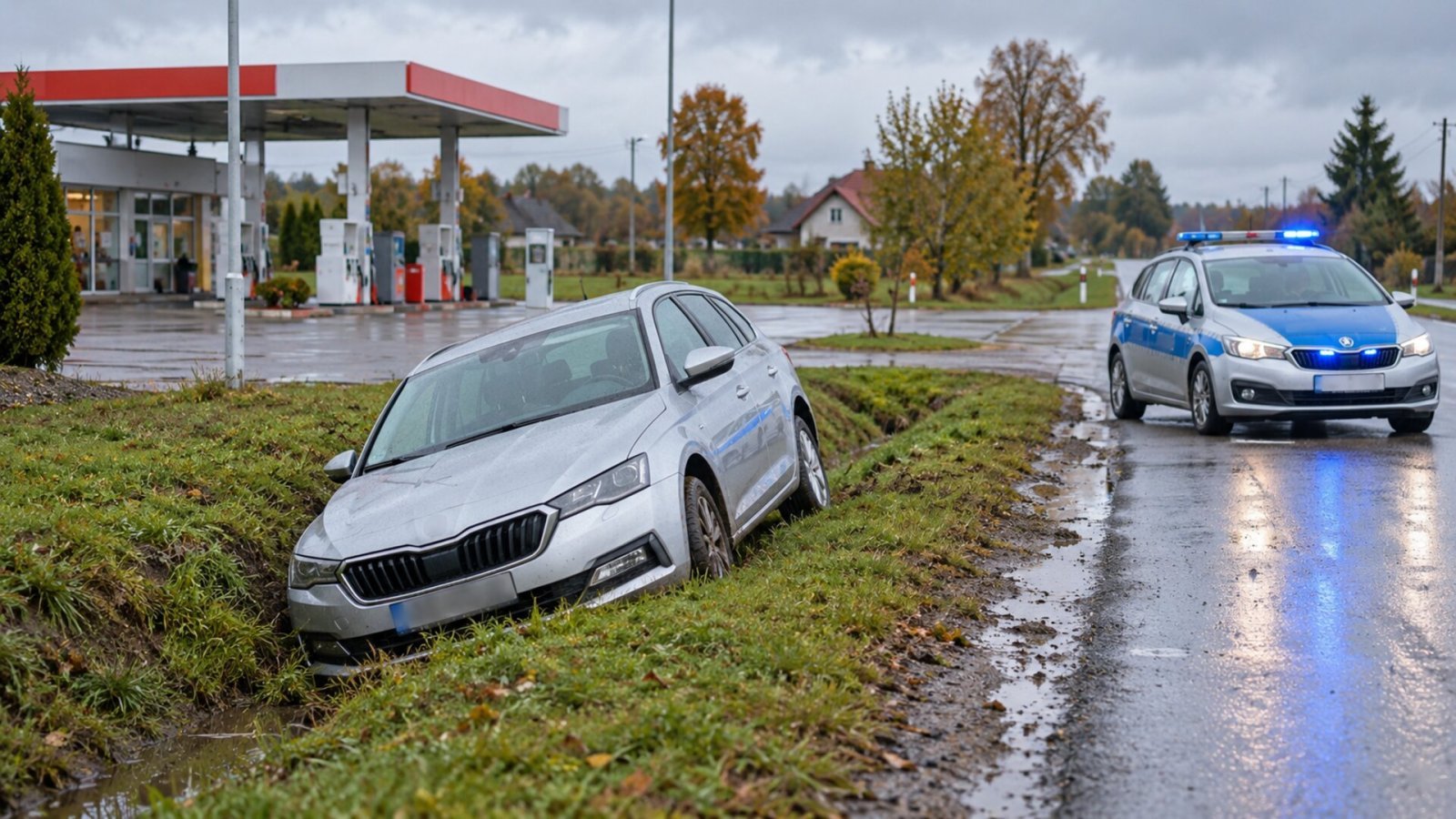 2,5 promila u kierującej. Świadek zareagował na stacji w gminie Turośl