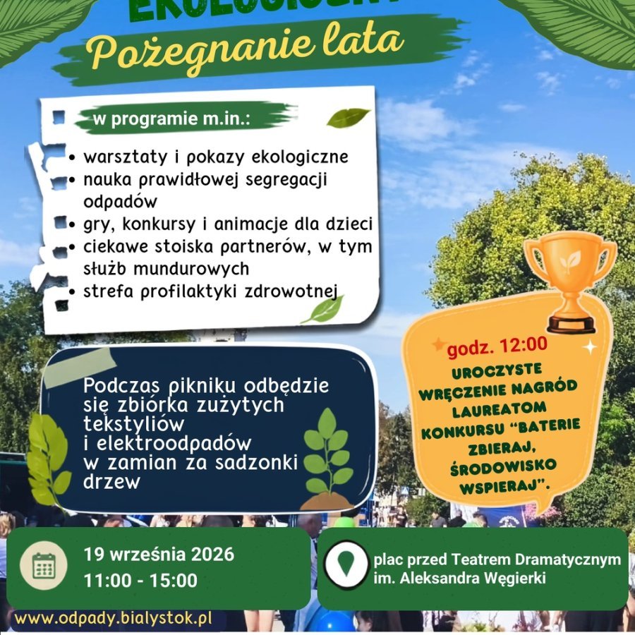 Ekologiczne pożegnanie lata przed Teatrem Dramatycznym