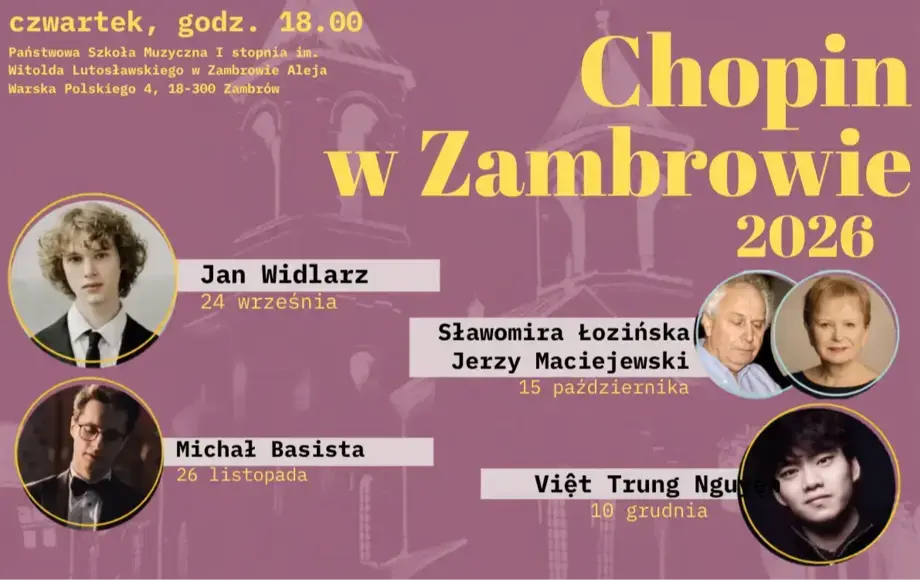 Muzyka Chopina zabrzmi podczas czterech koncertów w Zambrowie