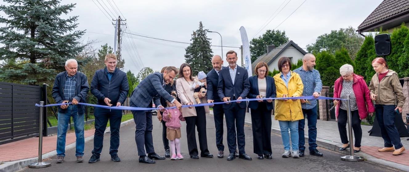 Ulica Wiejska w Oliszkach po przebudowie
