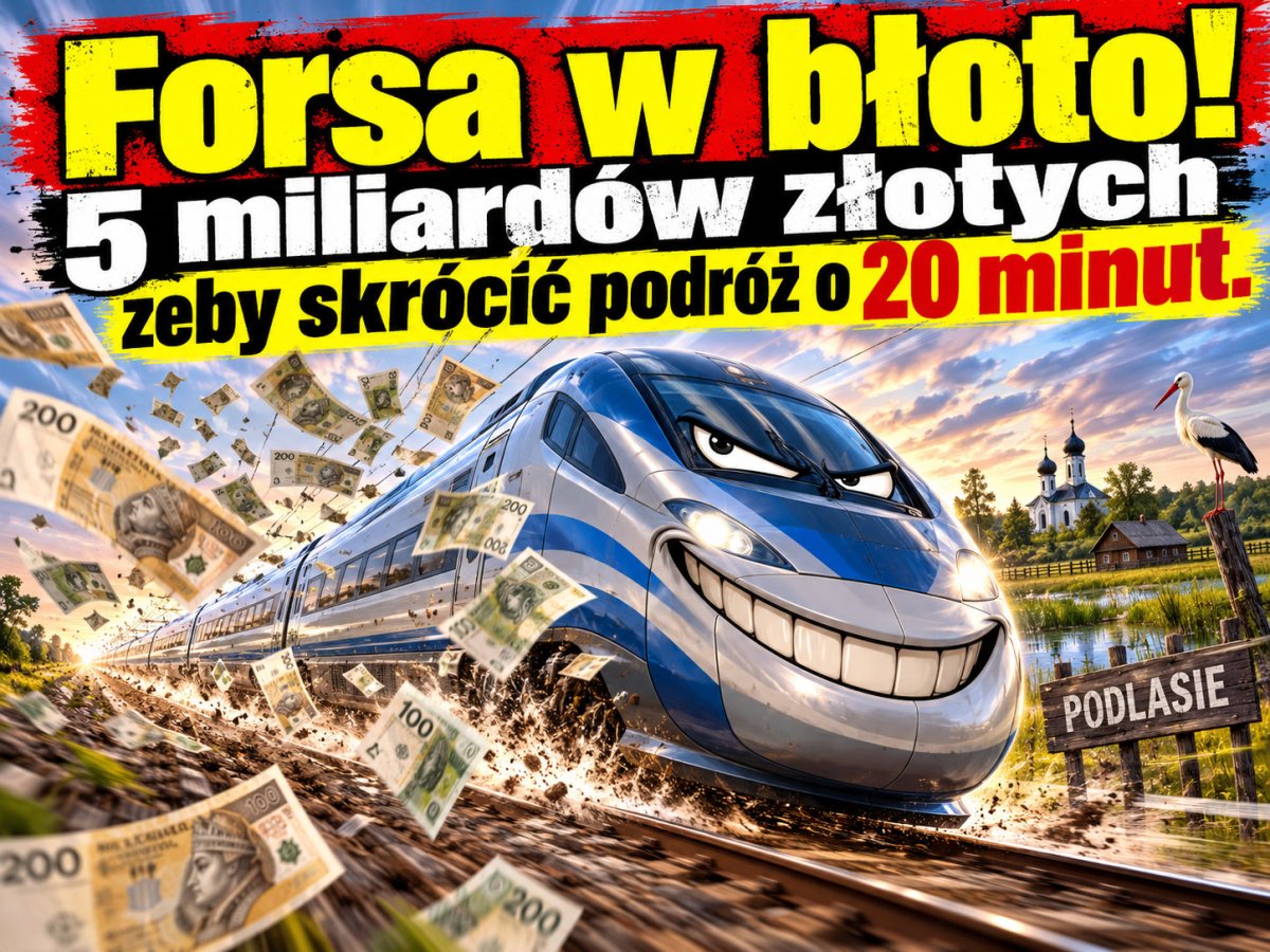 Forsa w błoto! 5 miliardów złotych żeby skrócić podróż o 20 minut.
