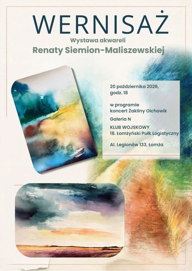 Akwarele Renaty Siemion-Maliszewskiej na wystawie