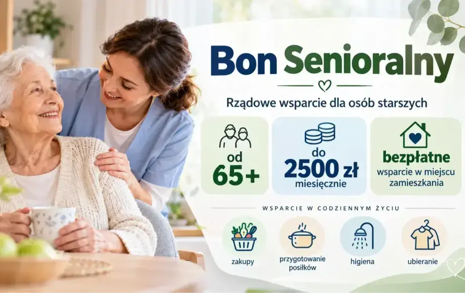 Bon senioralny w Zambrowie. Wsparcie do 2500 zł miesięcznie