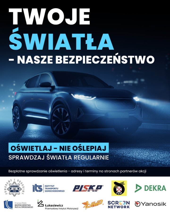 Kierowcy bezpłatnie sprawdzą światła samochodów