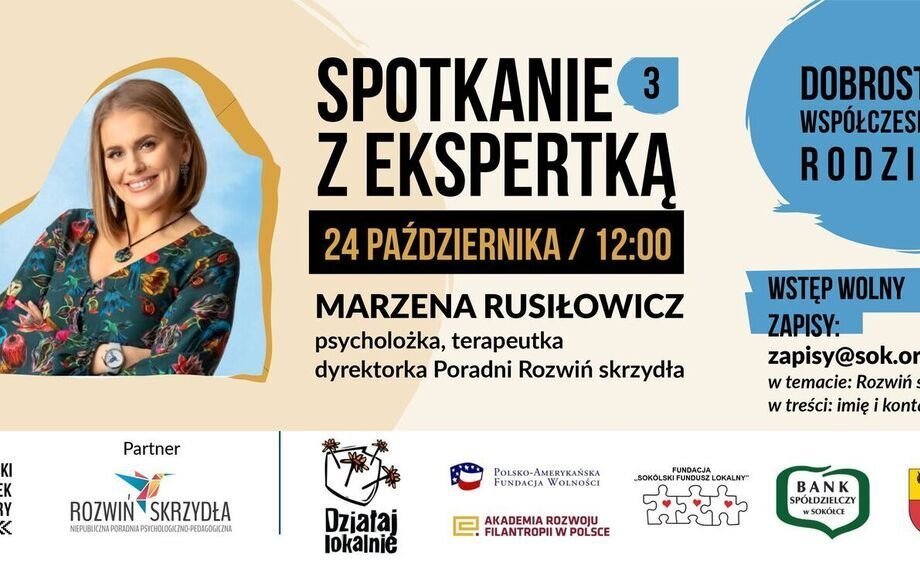 Spotkanie o świadomym wychowaniu z Marzeną Rusiłowicz w Sokółce