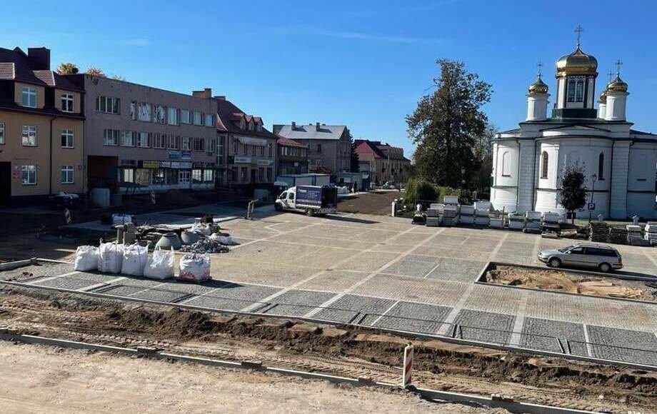 Trwa przebudowa ul. 1 Maja i placu Kościuszki w Sokółce