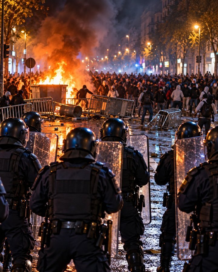 Zamieszki w Barcelonie. Policja zatrzymała około 100 osób